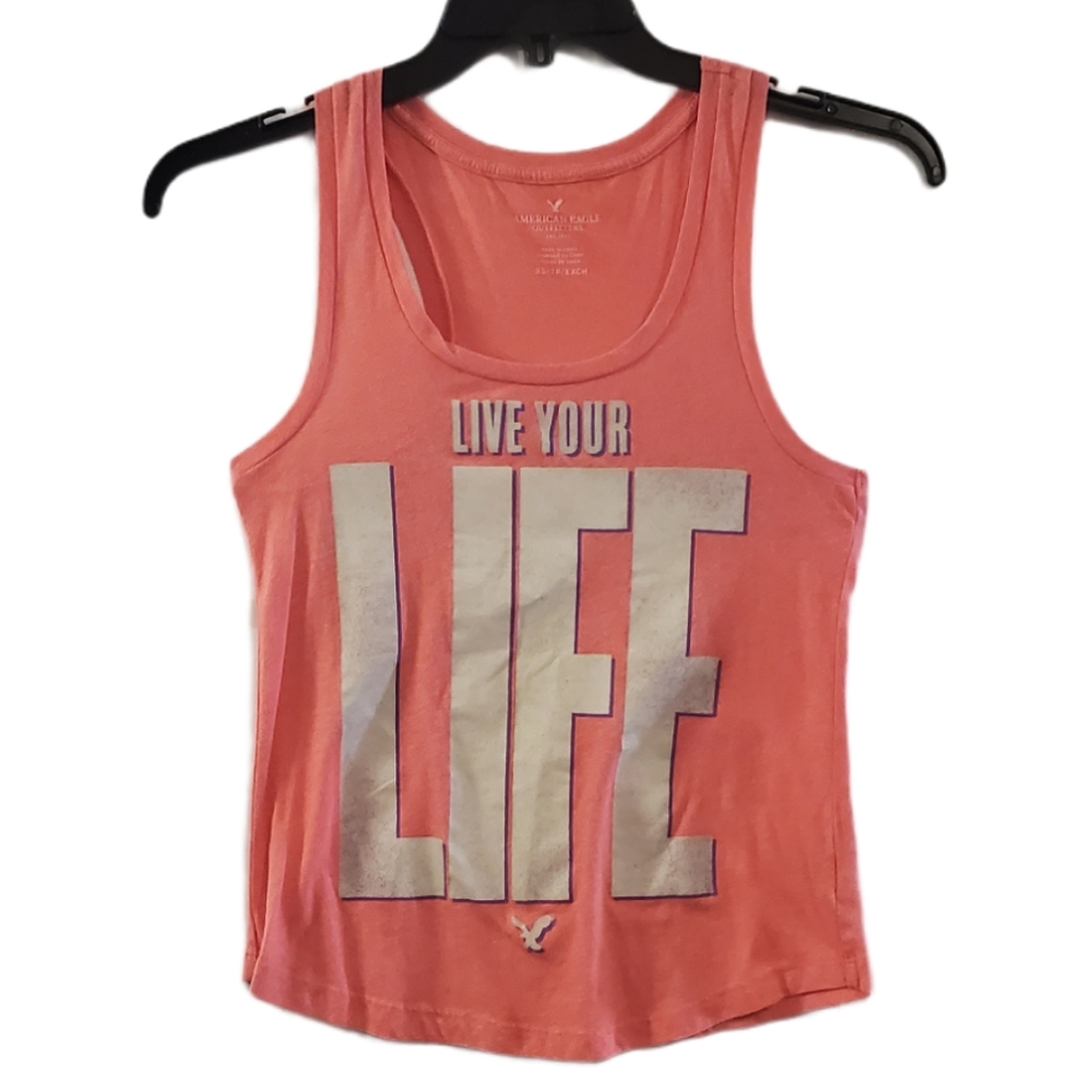 American Eagle Coral Pink Live Your LIFE Tank XS